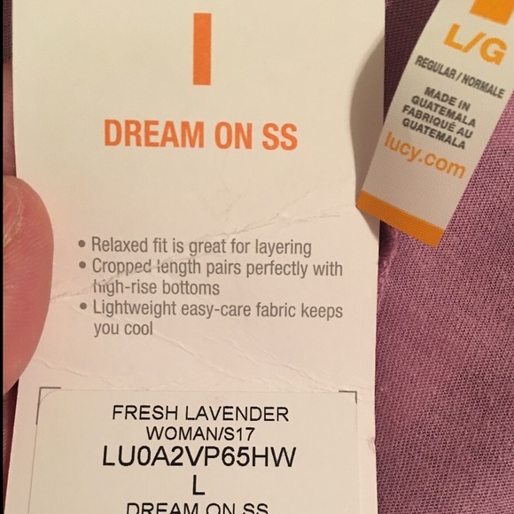🆕 Lucy Dream On SS Light Lavender  Shirt - Picture 2 of 3